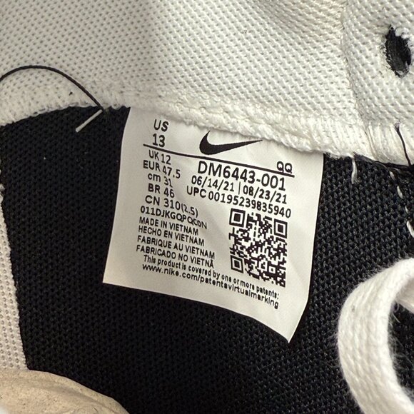 Nike Blazer Low x Sacai Black Patent Leather Mens Shoes DM6443-001 NEW* Size 13 - Picture 8 of 8